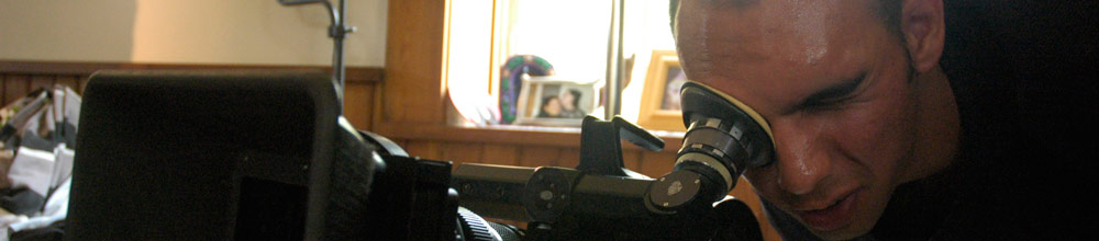 photo of a motion pictures student filming