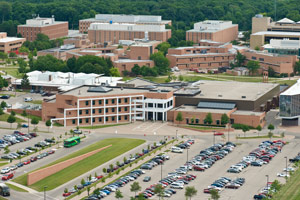 ariel photo of campus
