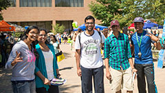 photo of students at an event on campus