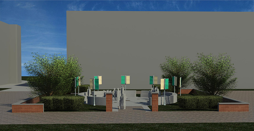 rendering of the nphc memorial plots