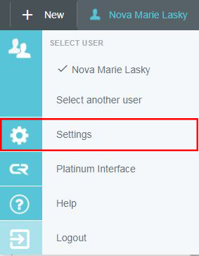 screen shot, user menu, settings