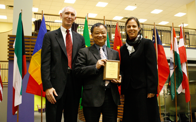 George Huang, Ph.D., is this year's recipient of the university's International Education Award.
