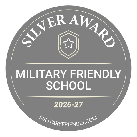 Military Friendly School 2026-27 Silver Award MilitaryFriendly.com