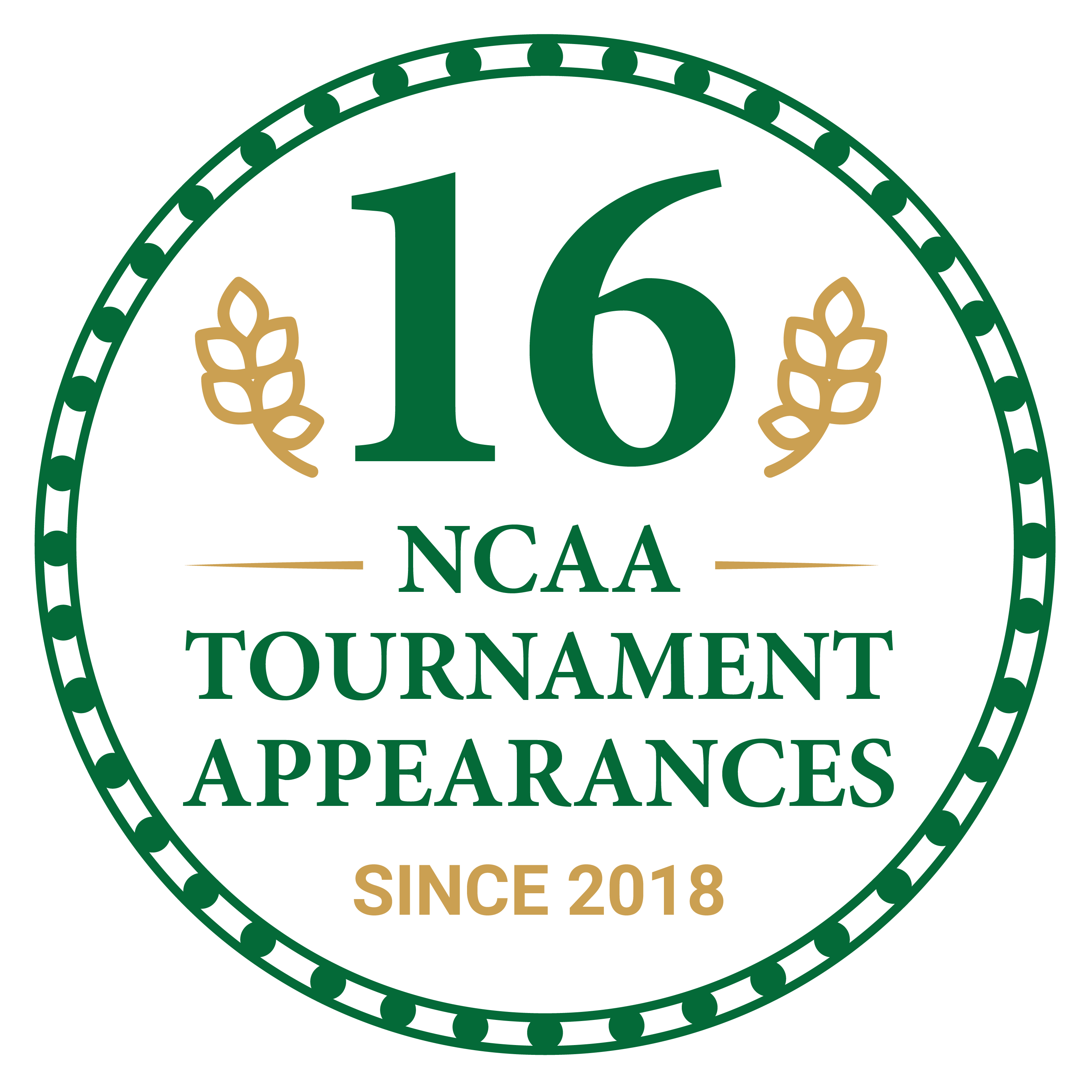 Badge 16 NCAA Tournament Appearances since 2018 
