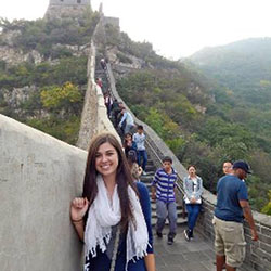 photo of a student on a study abroad trip