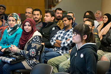 photo of students at a seminar