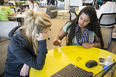 student being tutored in math