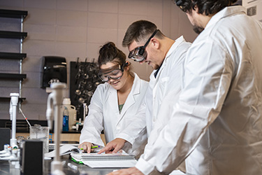 photo of students working in a lab