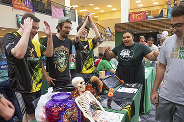 photo of students at an indoor campus event