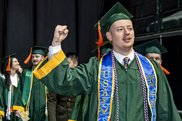 photo of graduates at commencement
