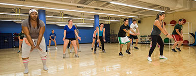 photo of students in a fitness class