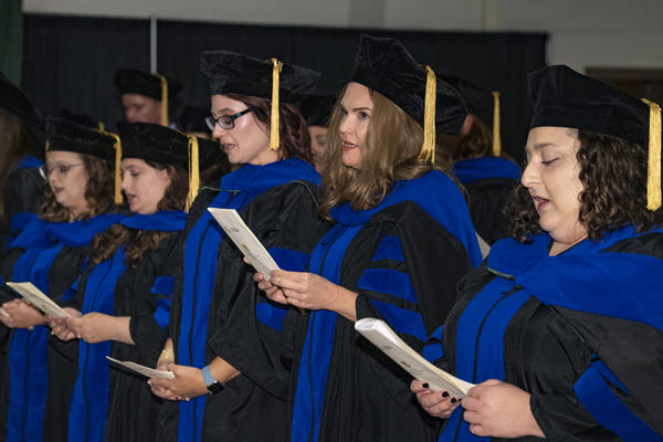 School of psychology students at their commencement