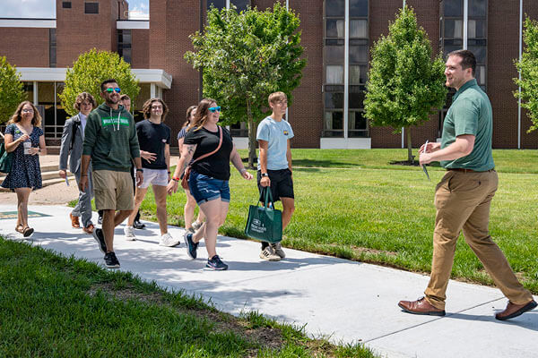 Students on a group tour