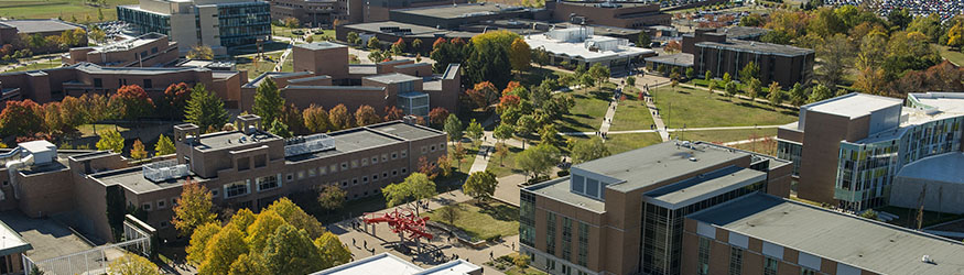 aerial photo of campus