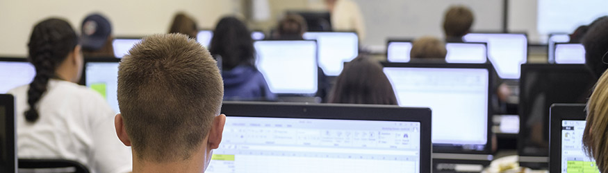 photo of students in a computer classroom