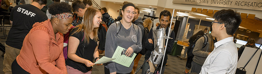 photo of students at the wright brothers day event