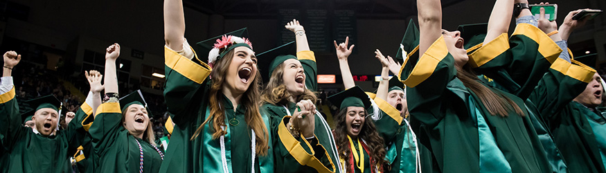 photo of graduates at commencement