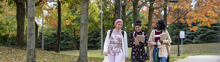 photo of students outside on campus