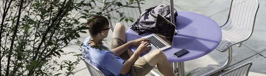 Student at laptop