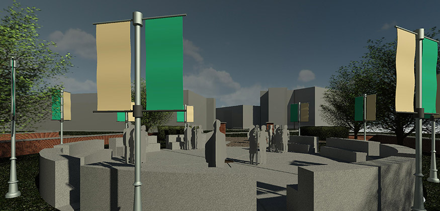 rendering of the nphc memorial plots