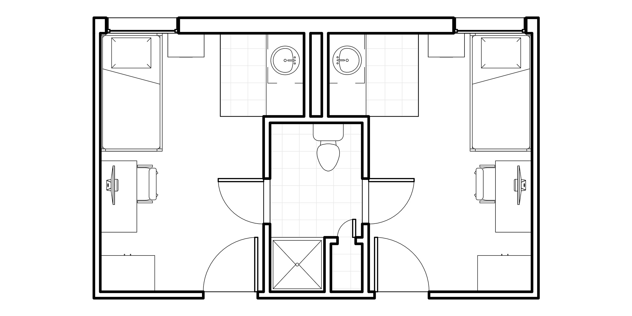 the woods single room floor plan