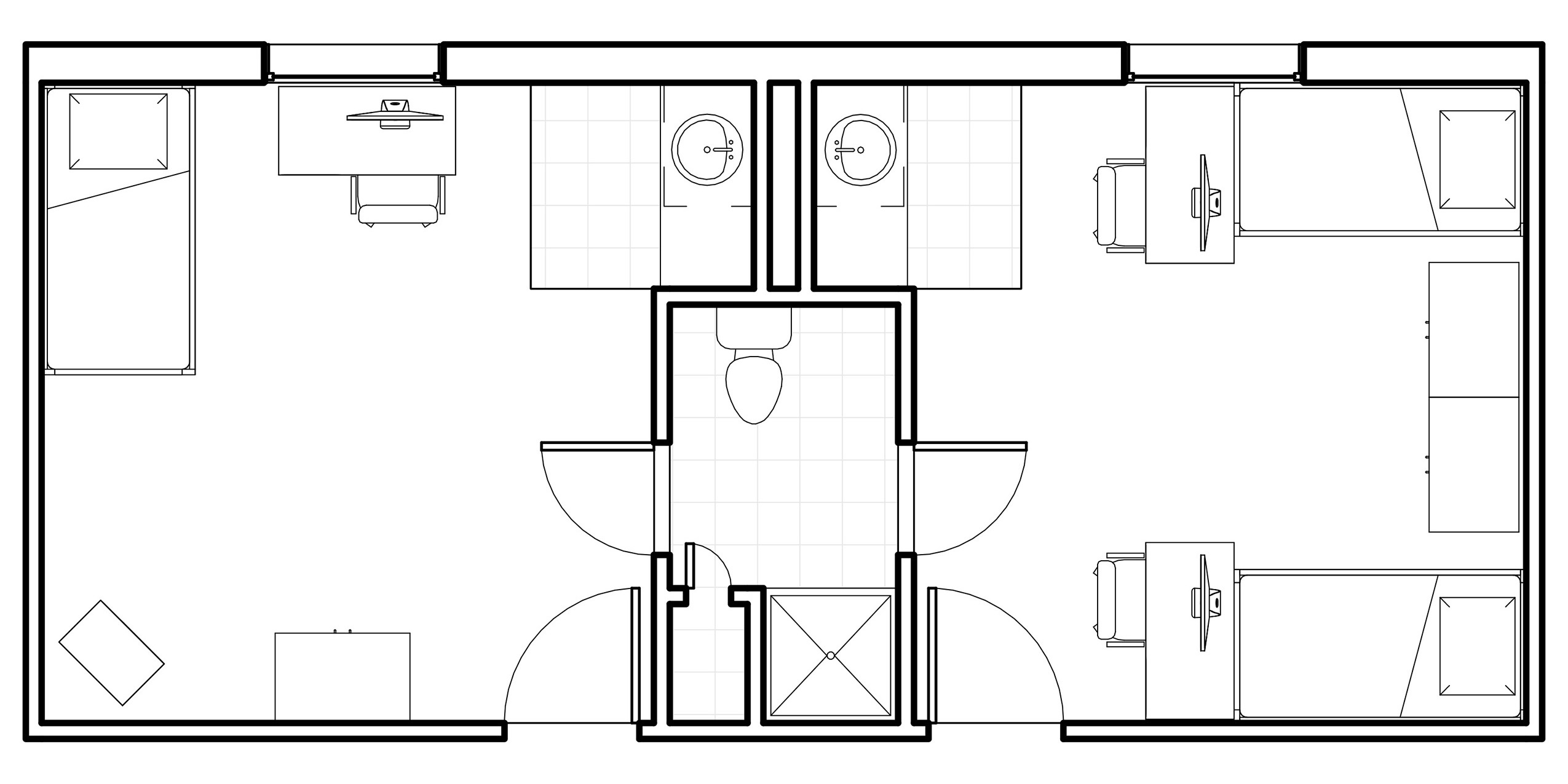 the woods super single room floor plan