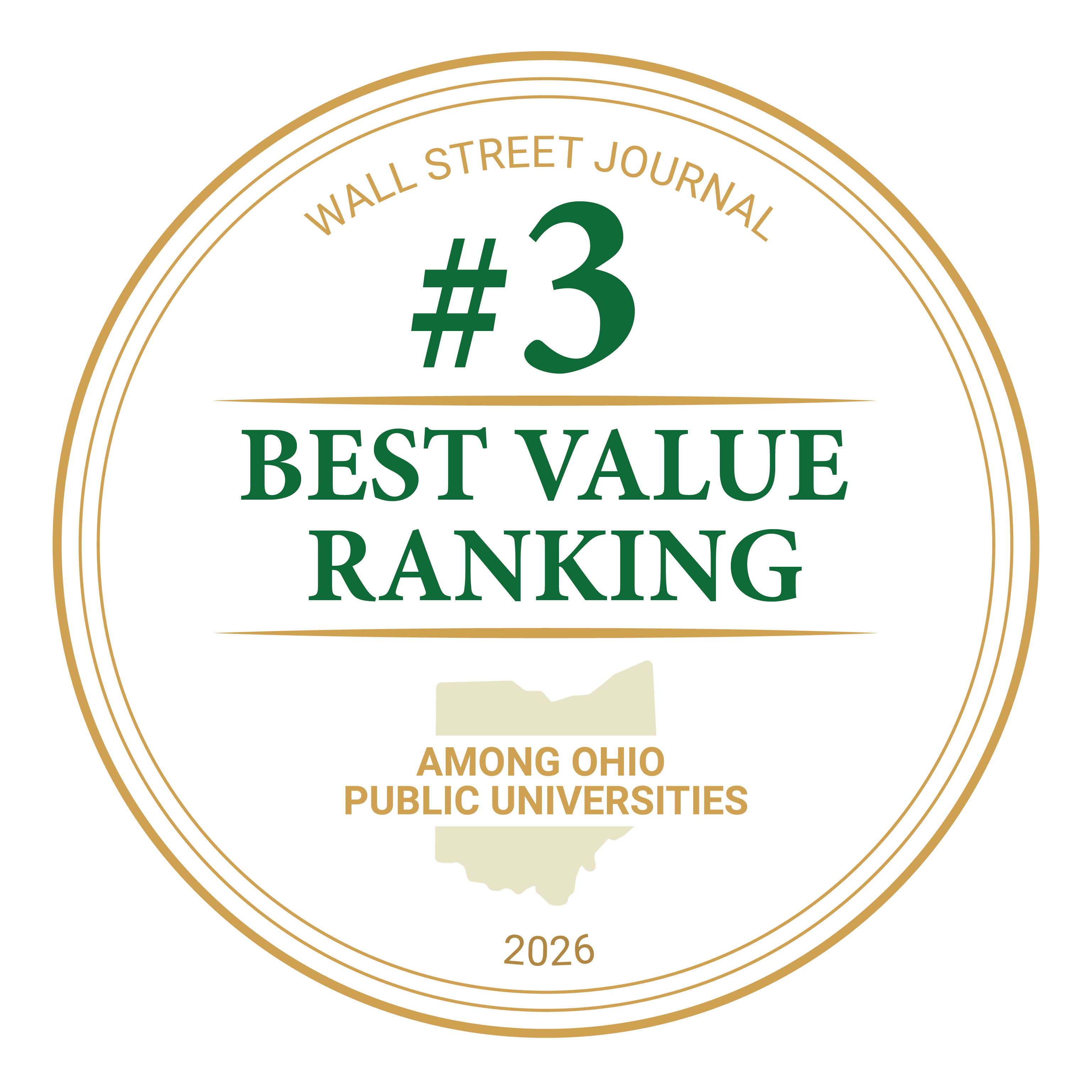 2026 #3 best value ranking among ohio public universities wall street journal