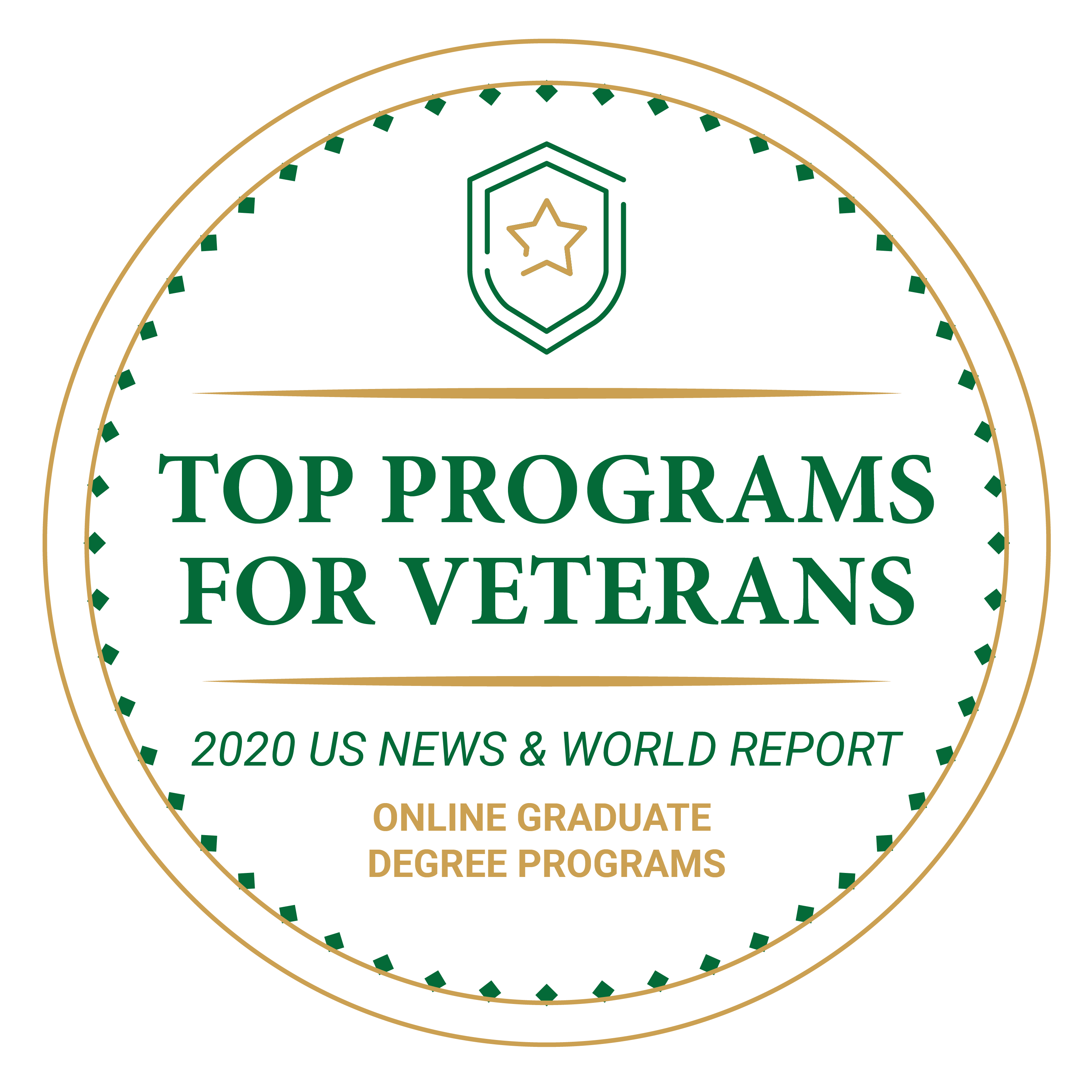 2020 U.S. News & World Report Top Programs for Veterans Online Graduate Degree Programs