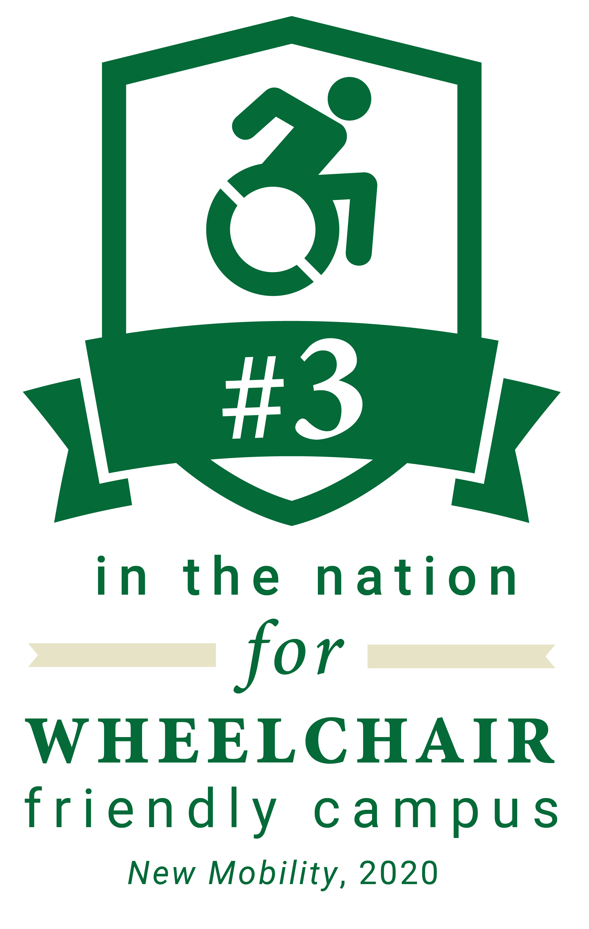 2020 New Mobility Third in the nation for wheelchair friendly campus