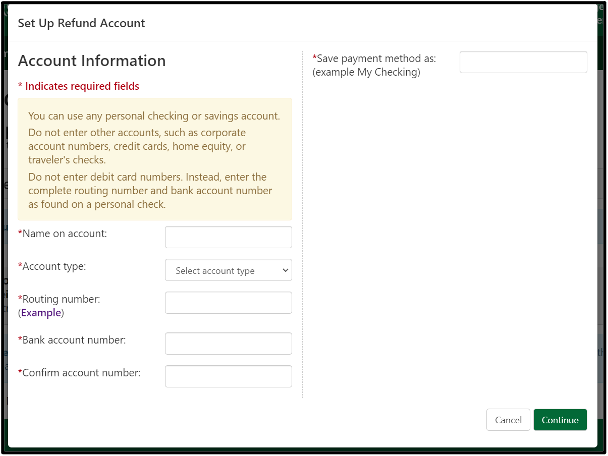Account Information Box