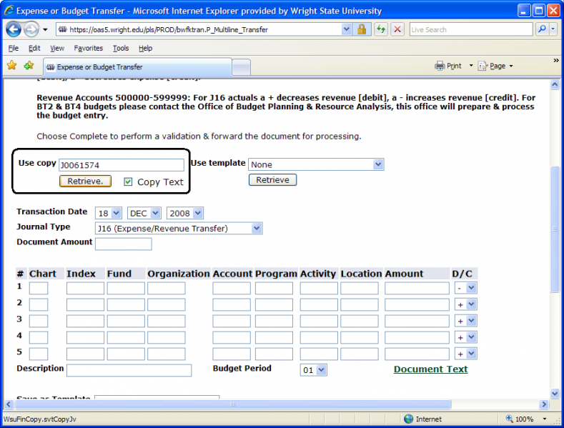 Sample Journal Voucher Copy