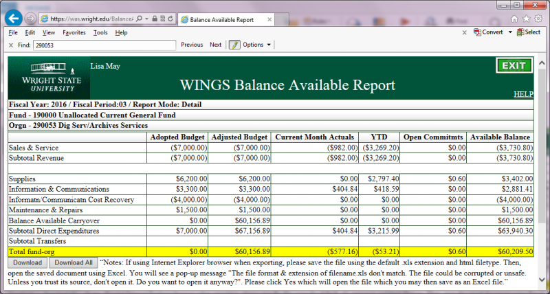 Balance Available Detail Operating Ledger Balance Available Detail Operating Ledger
