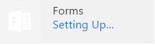 screen capture of the office365 forms icon before setting up