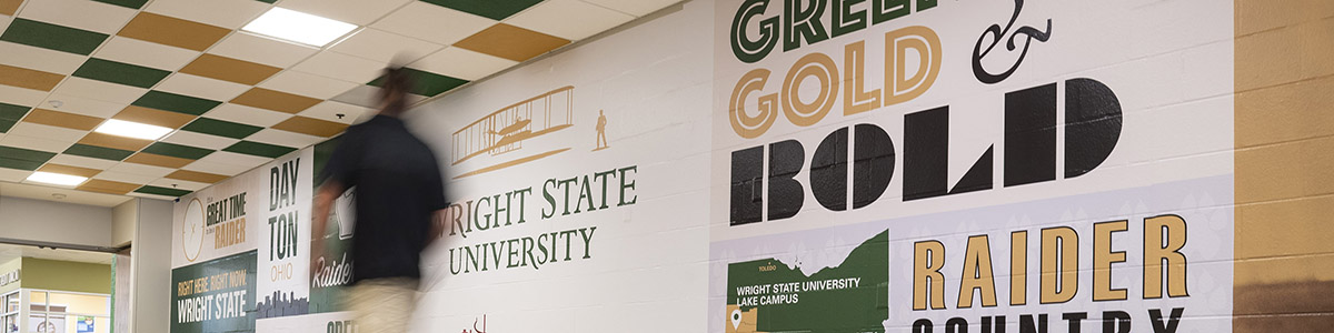 photo of the student union hallway mural