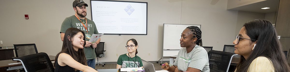 photo of students studying together in the student success center