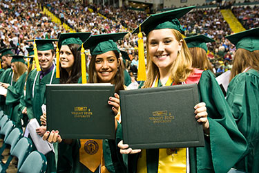 photo of graduates at commencement