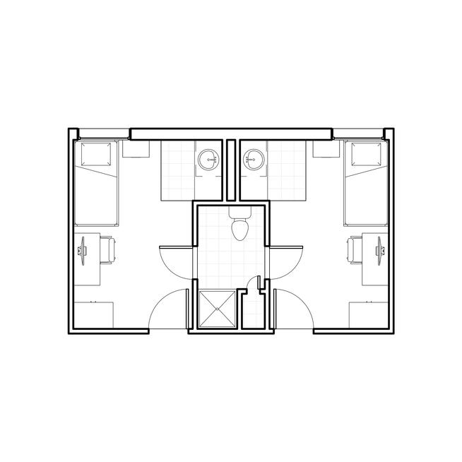 the woods single room floor plan
