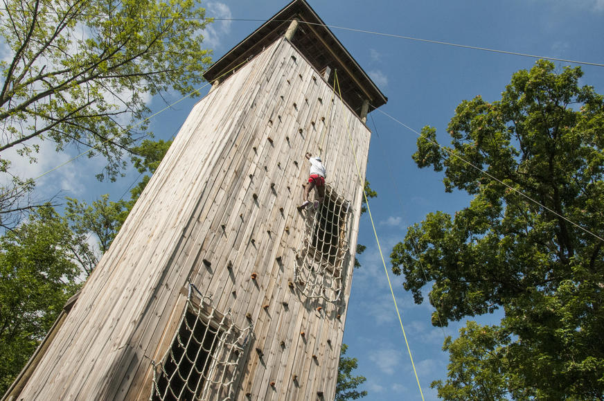 Challenge Course - Climbing and Rappelling Tower