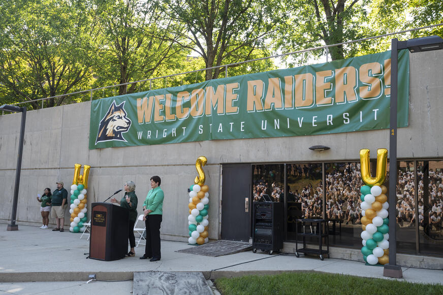 photo of speakers at an event on campus