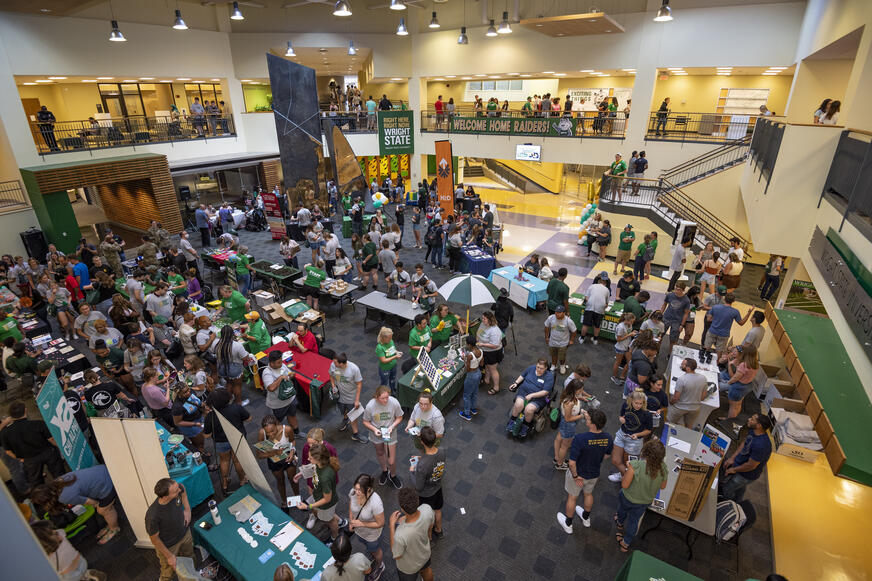 photo of students at an event on campus