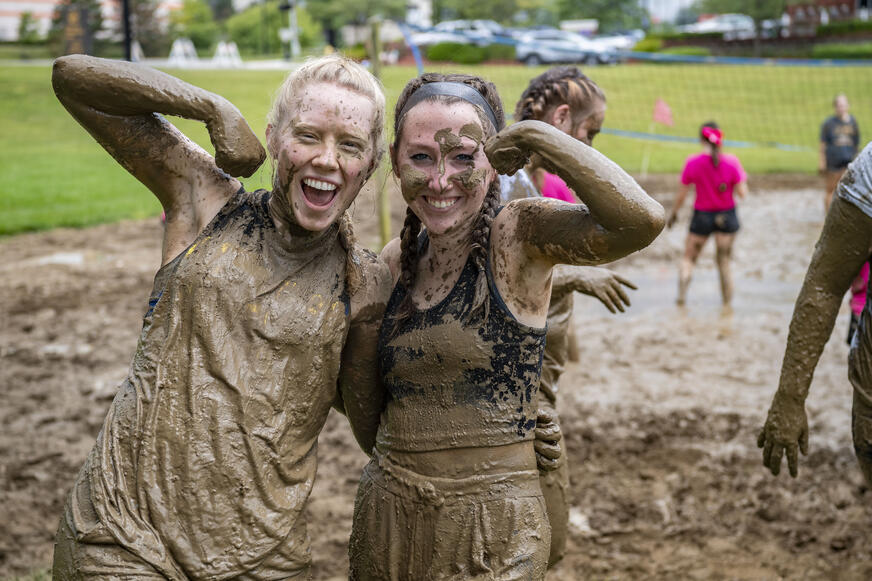 photo of students at an event on campus