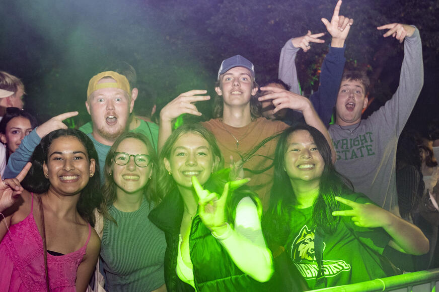 photo of students at an event on campus