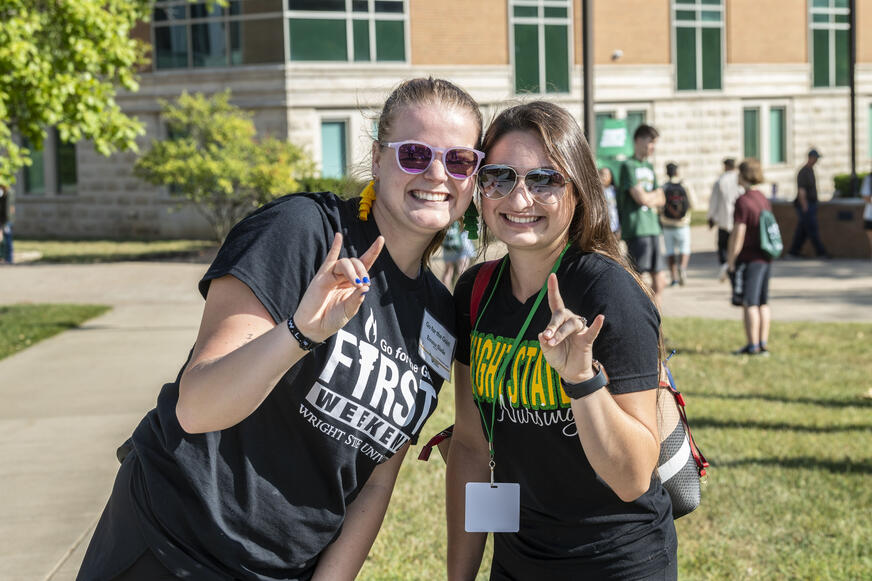 photo of students at an event on campus