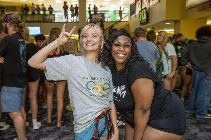 photo of students at an event on campus