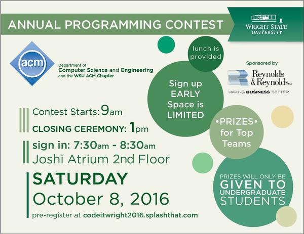 ACM programming contest flyer