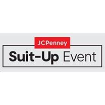 Event logo that reads J C Penney Suit-Up Event.
