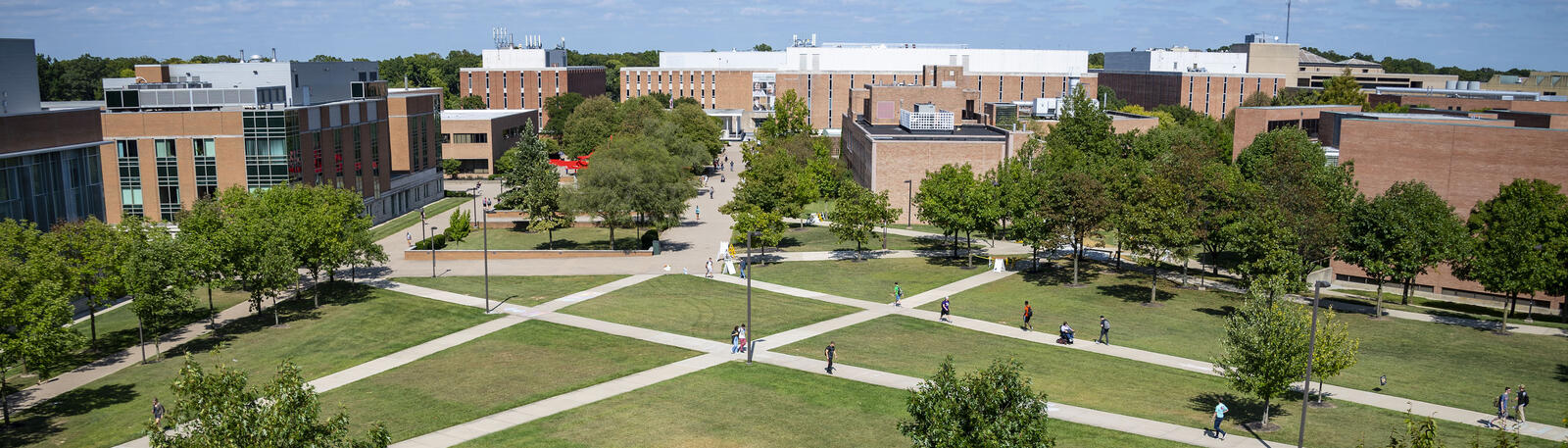aerial photo of wright state's campus