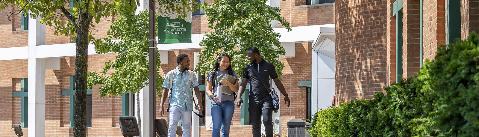 photo of students walking on campus