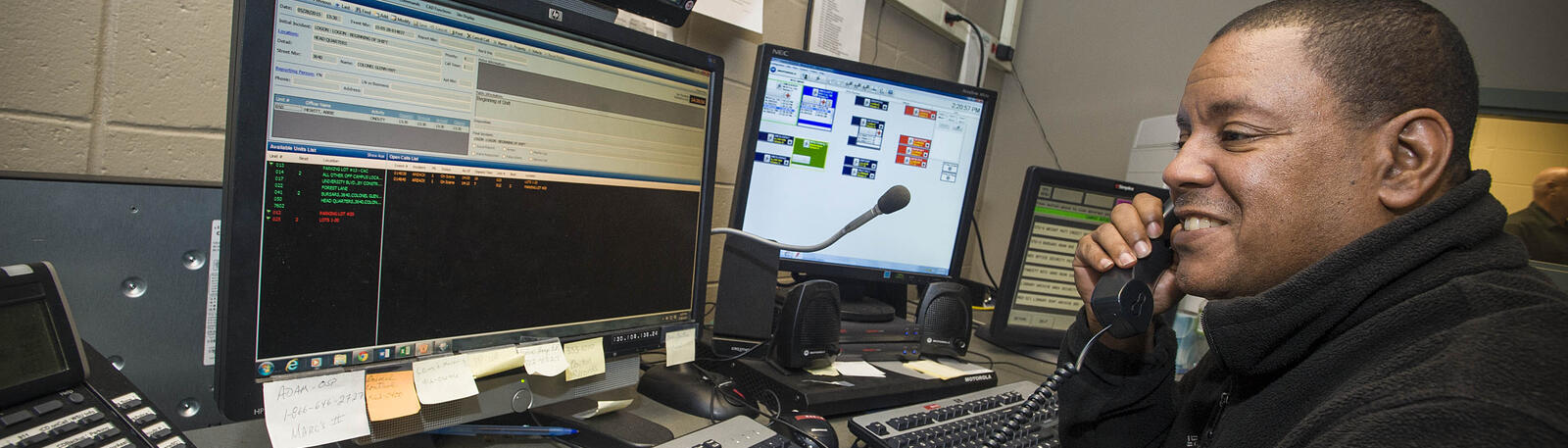 photo of a dispatcher at wright state