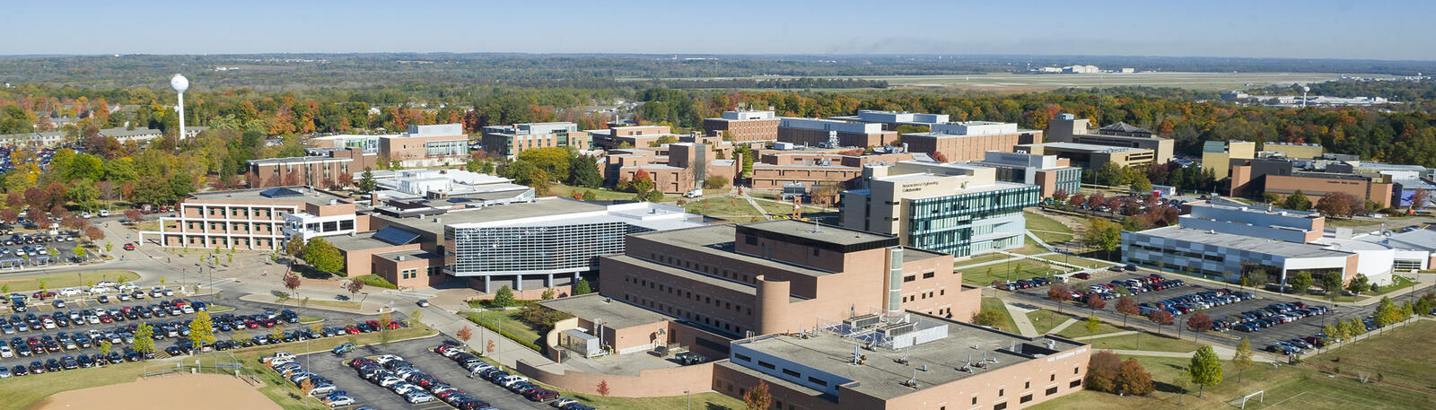 aerial photo of wright state's campus
